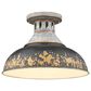 Golden Lighting Kinsley Semi-Flush in Aged Galvanized, , large