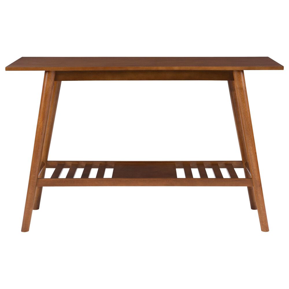 Linon Home Decor Charlotte Console Table in Warm Walnut, , large