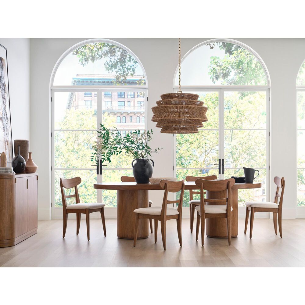 Aspen Furniture Caden 7-Piece Oval Dining Set in Spiced Caramel, , large