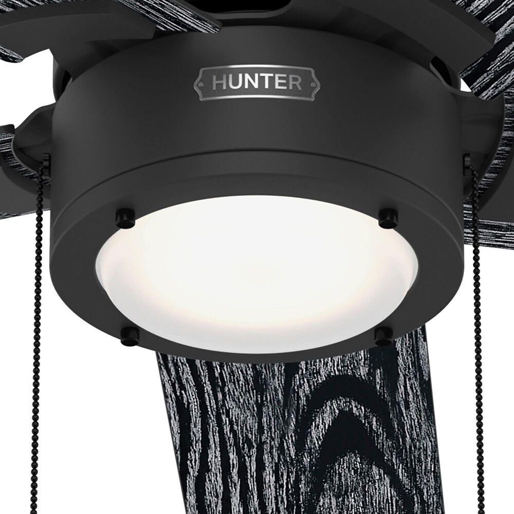 Hunter Erling 52&quot; Ceiling Fan with LED Light in Matte Black, , large