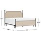 Richlands Furniture McArthur King Metal and Upholstered Poster Bed in Brown and Bronze, , large
