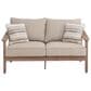 Ashley Harmony Headlands Outdoor Loveseat with Cushion in Natural and Gray, , large