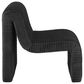 Coaster Drayton Upholstered Curved Accent Armless Chair in Black, , large