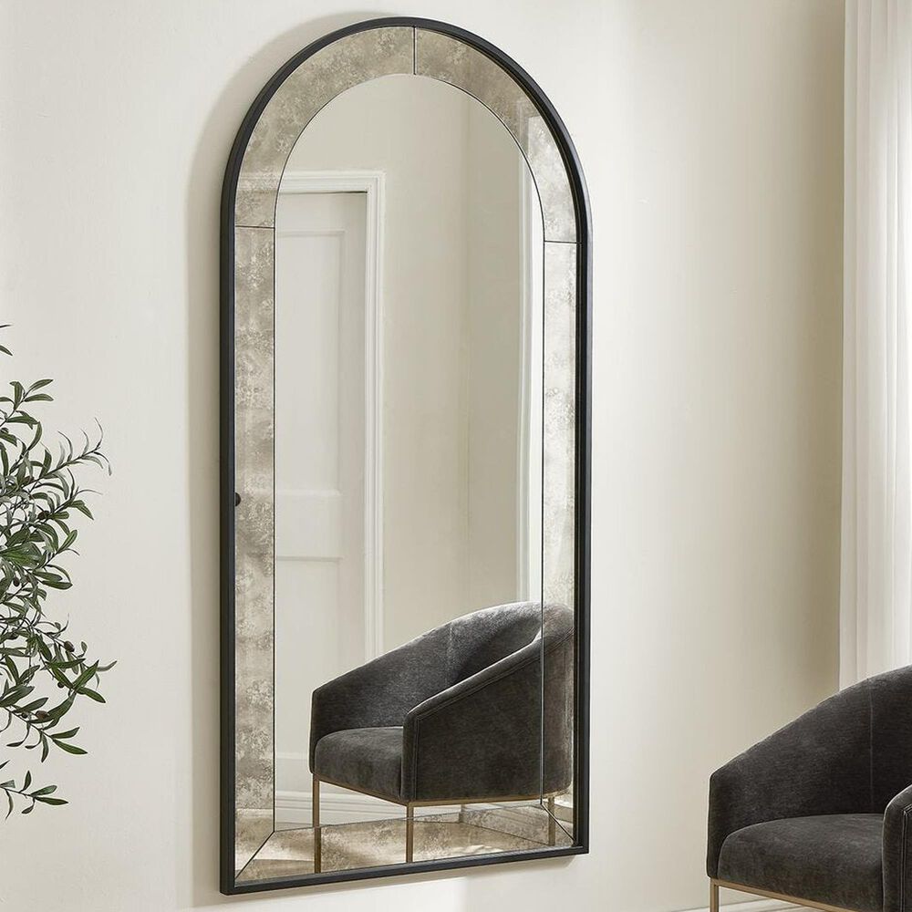 Uttermost Marlowe Arch Leaner Mirror in Black, , large