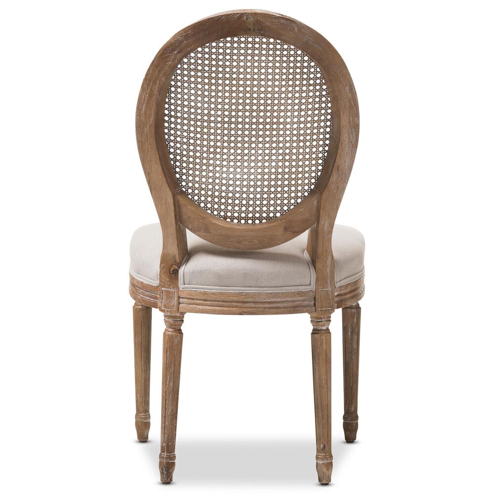 Baxton Studio Adelia Side Chair in Weathered Oak, , large