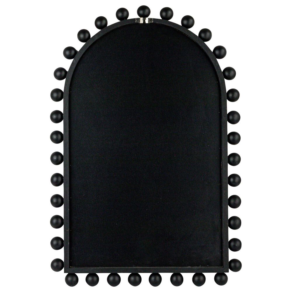 Creative Coop Boho-Southwestern Firwood Arched Wall Mirror in Black, , large