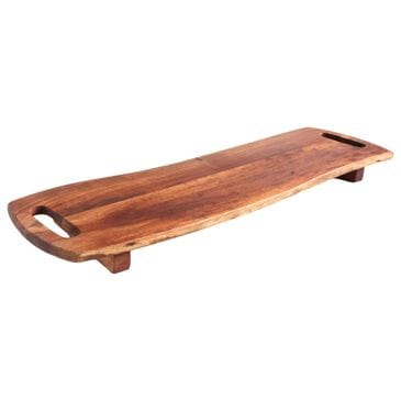 Housewares International 28" x 10" Double Handle Footed Serving Board in Brown, , large