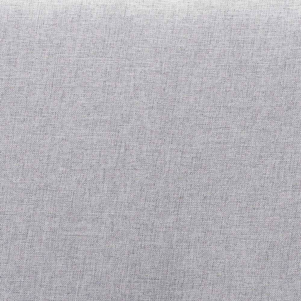 Baxton Studio Abner King Panel Headboard with Light Gray Fabric in Walnut Brown, , large