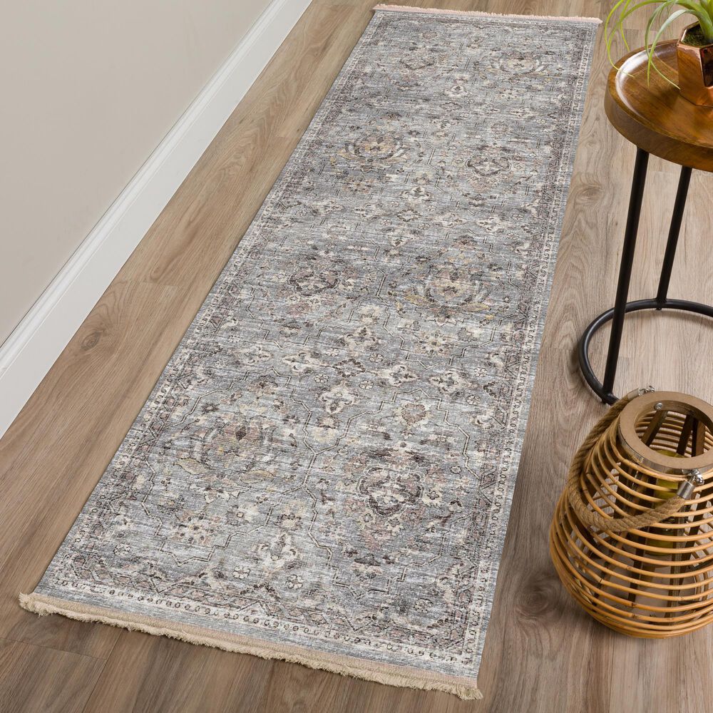 Dalyn Rug Company Marbella 2&#39;3&quot; x 7&#39;6&quot; Silver Runner, , large
