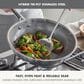 Green Pan Apex Hybrid 11" Ceramic Open Wok in Stainless Steel, , large