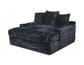 J Cooper USA Large Scale Chaise with USB Charging Ports and 2-Cupholder in Chocolate in Onyx Black, , large