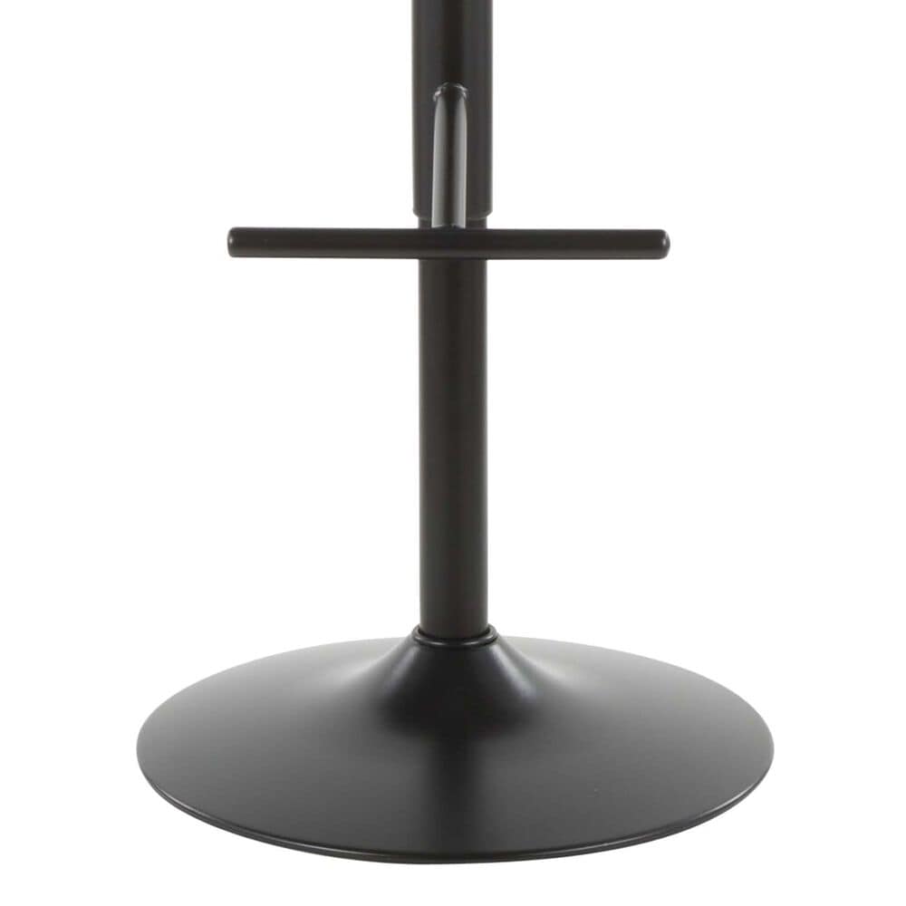 Lumisource Folia Swivel Barstool in Black and Light Grey &#40;Set of 2&#41;, , large