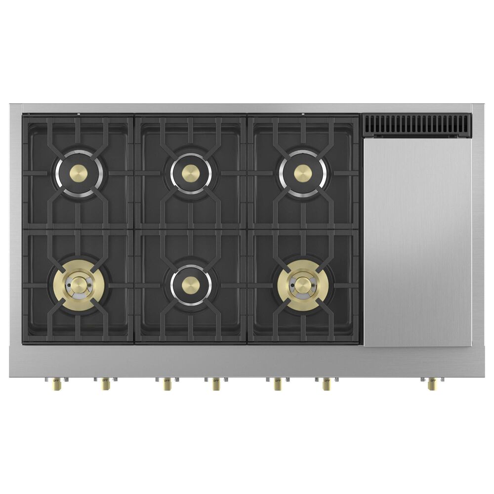 Monogram 48&quot; Professional Gas Rangetop with 6 Burners and Griddle in Stainless Steel, , large
