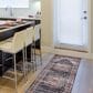 Central Oriental Rugease Velveteen Chantal Rust and Dark Grey 2"3" x 6" Runner, , large