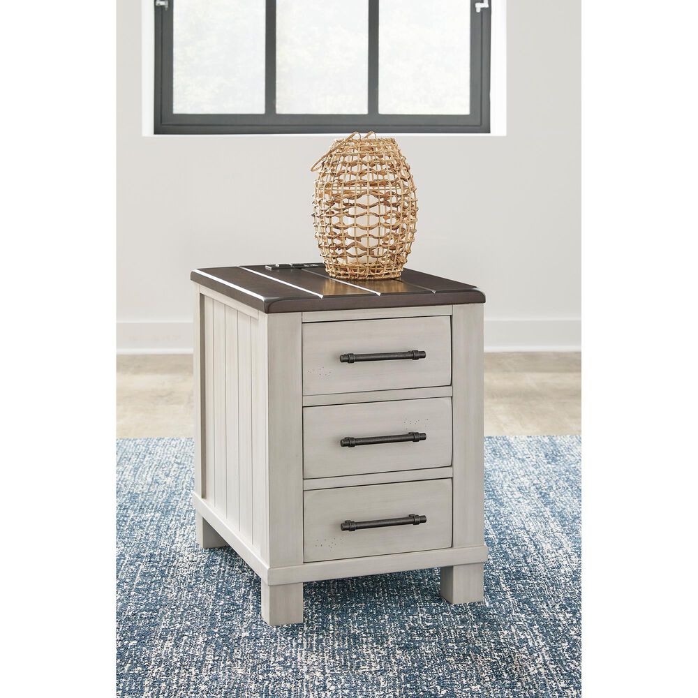 Ashley Darborn Chairside End Table in Gray and Brown, , large