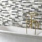 Shaw Geoscape Warm Blend 13.39" x 12.48" Random Linear Mosaic Sheet, , large