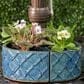 Alfresco Home Trellis Round Umbrella Patio Planter in Atlantis Blue (Set of 2), , large