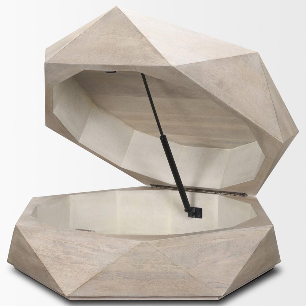 Mercana Arreto 36&quot; Hexagon Coffee Table in White, , large