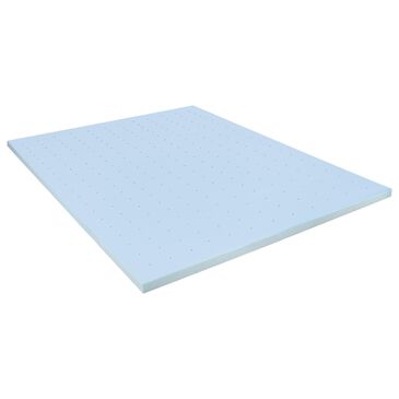 Flash Furniture Capri 2" Queen Cool Gel Memory Foam Mattress Topper in Blue, , large