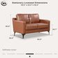 Lifestyle Solutions Fletcher Stationary Loveseat in Brown, , large