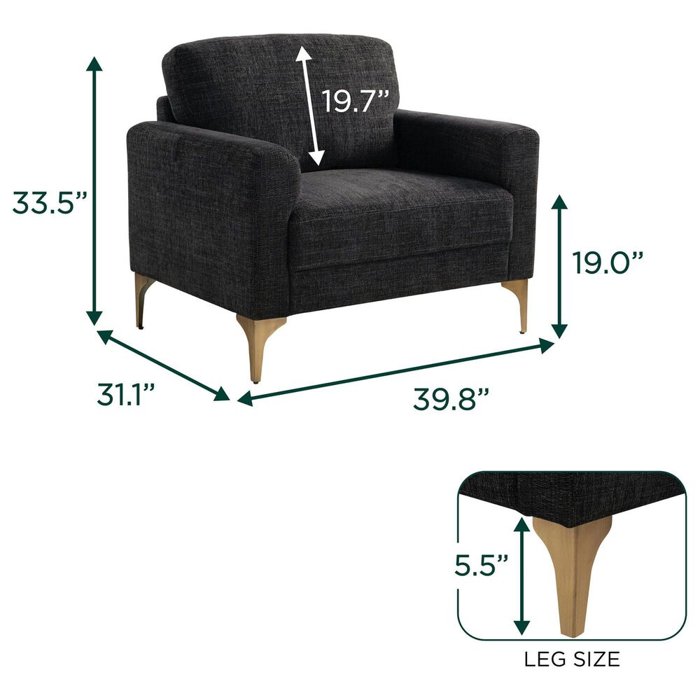 Lifestyle Solutions Mercer Accent Chair in Black, , large