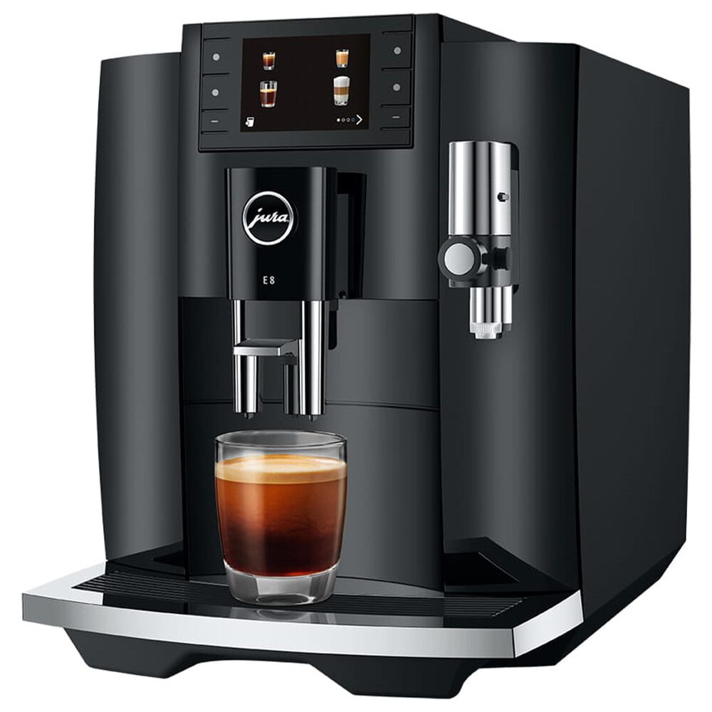Jura E8 64 Oz Automatic Coffee Maker in Piano Black, , large