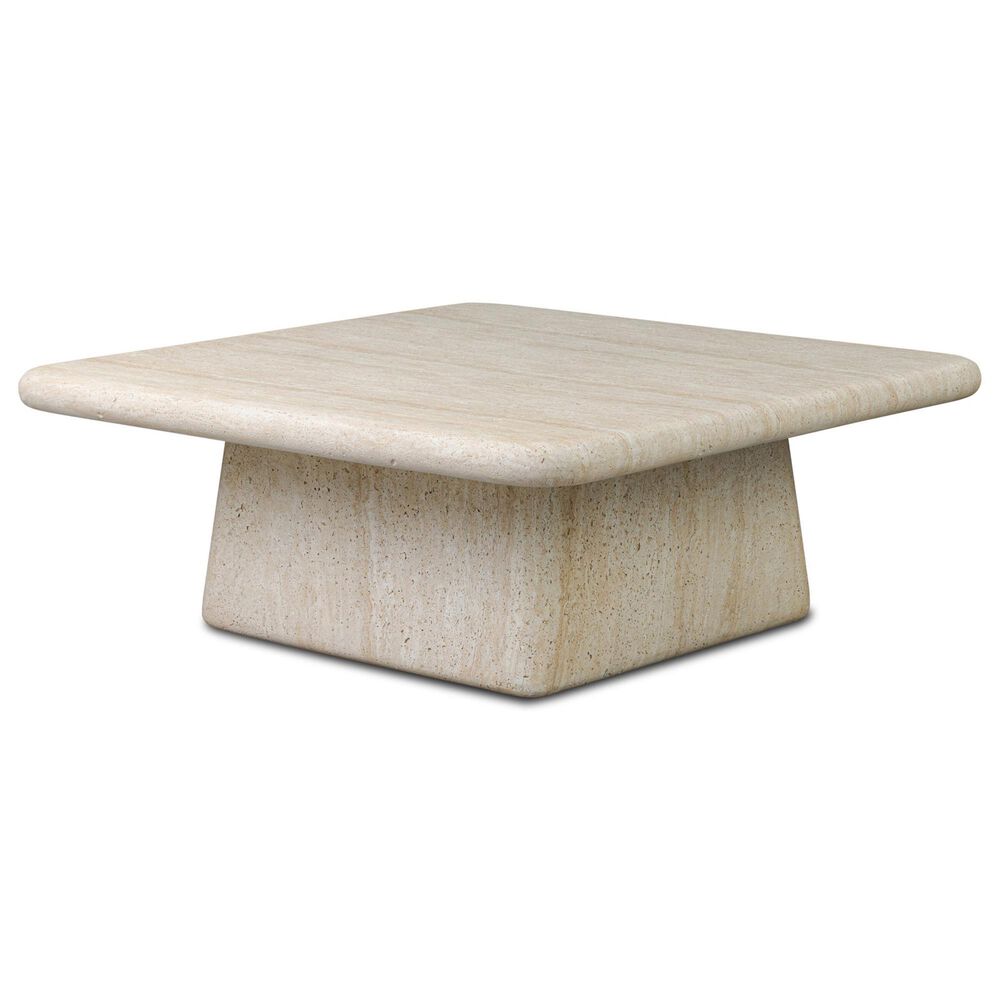 Four Hands Cava Outdoor Coffee Table in Textured Sand Concrete, , large