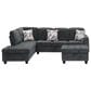 HOMLUX 94.49" L-Shaped Modular Sectional Sofa with Storage Ottoman and Cup Holders in Dark Gray, , large