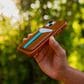 Bluebonnet Cases Minimalist Full-Grain Leather MagSafe Wallet Card Holder in Saddle Tan, , large