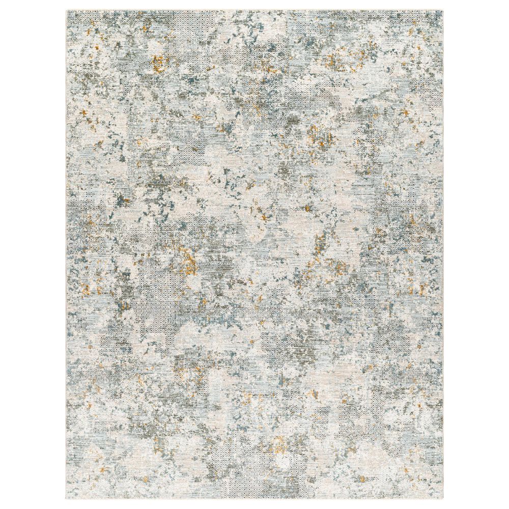Surya Dresden Dusty Sage, Taupe, Off-White, Deep Teal, Ink Blue, Light Gray and Mustard 2'7" x 3'11" Area Rug, , large