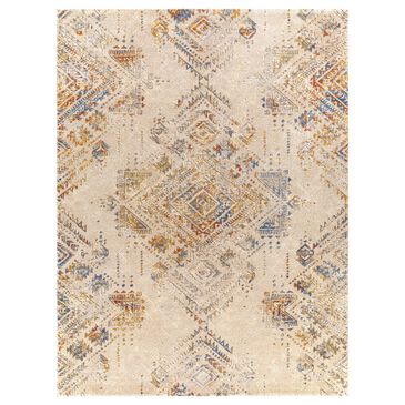 Surya Tuscany 7"10" x 10"3" Blue, Orange and Cream Area Rug, , large