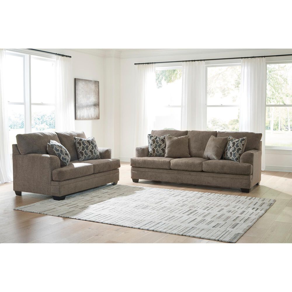 Ashley Stonemeade Stationary Loveseat in Nutmeg, , large