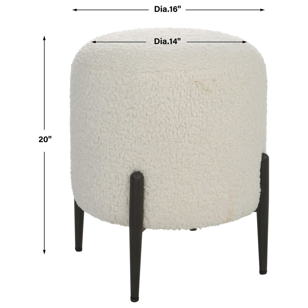 Uttermost Arles Ottoman in White, , large