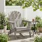 Hearth and Haven Outdoor Folding Adirondack Chair with Seat Board in Gray, , large