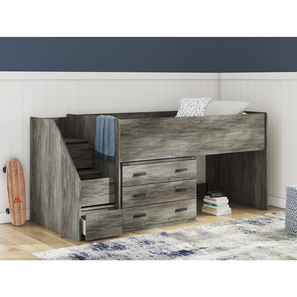 Ashley Frandern Twin Loft Bed in Gray, , large