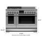 Fisher & Paykel 48" Professional Hybrid Range with Liquid Propane in Stainless Steel, , large