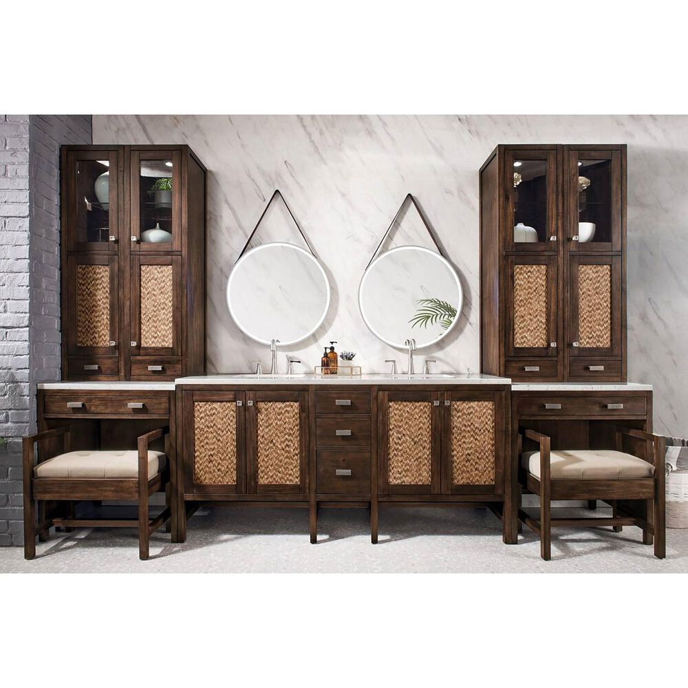 James Martin Vanities Addison 15" Grand Left Tower Hutch in Mid Century Acacia, , large