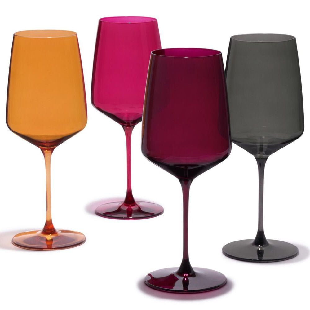 True Brands Reserve Nouveau Crystal Wine Glasses in Sunset &#40;Set of 4&#41;, , large