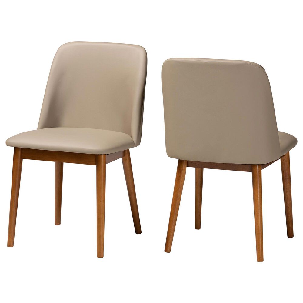 Baxton Studio Lavin Side Chair in Walnut Light Brown (Set of 2), , large
