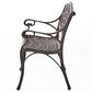 Hearth and Haven Spencer Patio Cast Bench in Copper, , large