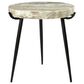 Moe"s Home Collection Brinley Marble Accent Table in Light Brown and Black, , large