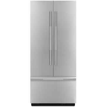 JennAir 36" Fully Integrated Built-In French Door Refrigerator Panel Kit In Stainless Steel with RISE Handle, , large