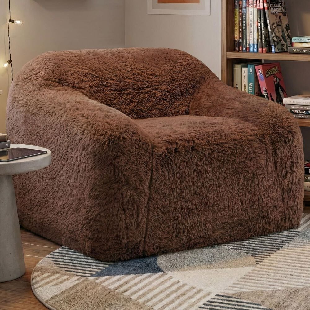 Furniture of America Phael Accent Chair in Cedar Brown, , large