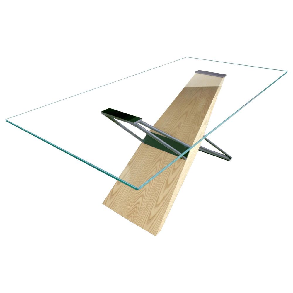 Urban Home Aere Rectangular Dining Table in Natural Ash and Black - Table Only, , large