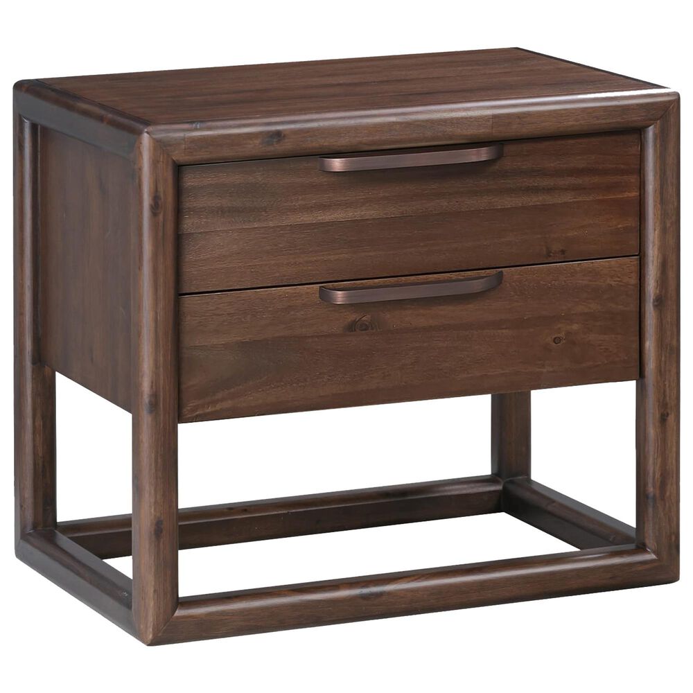 Urban Home Sol Queen Platform Panel Bed with Two Nightstands in Brown Spice, , large
