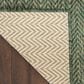 Nourison Horizon HOZ02 Green 8" x 10" Indoor/Outdoor Area Rug, , large