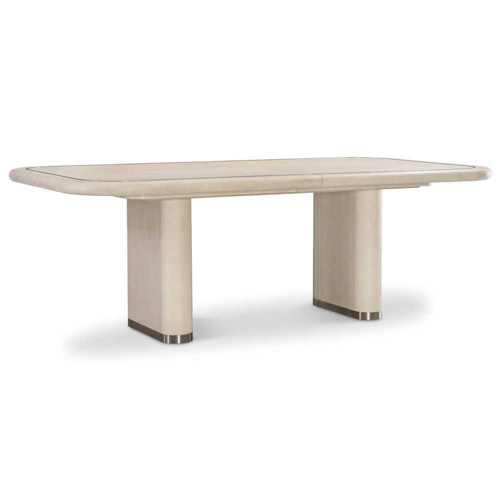 Bernhardt Brigitte Double Pedestal Dining Table in Ecru - Table Only, , large