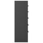 Ashley Broachmyn 5 Piece King LED Bookcase Bed Set in Black and Gray, , large
