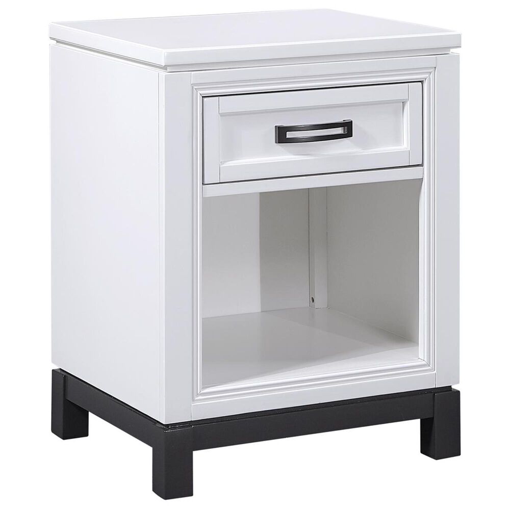 Riva Ridge Hyde Park 1 Drawer Nightstand in White, , large