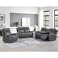 Steve Silver Gaston Manual Reclining Loveseat in Graphite Gray, , large